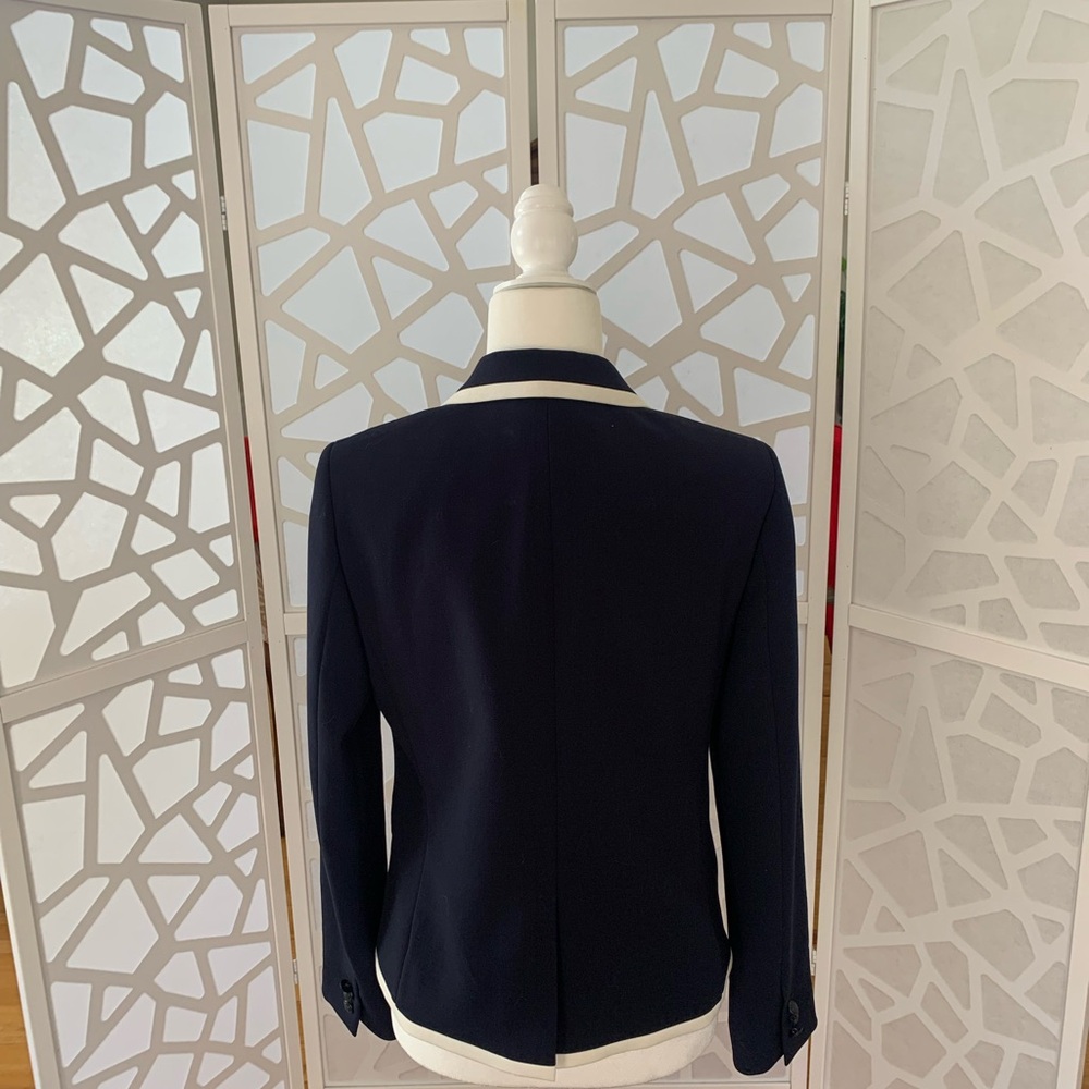 Brooks Brothers Red Fleece Navy Blue Blazer with White Edging - Picture 2 of 4